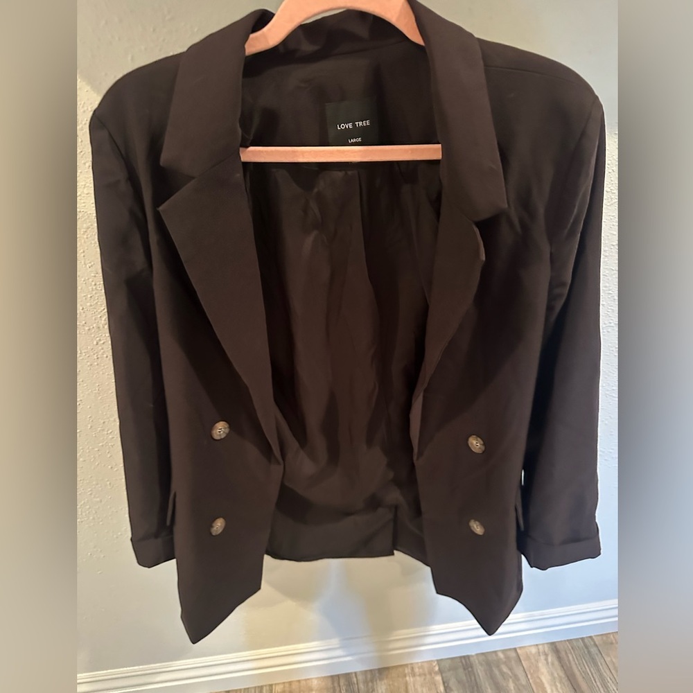 Love Tree Women's Black Blazer